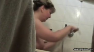 Spying On My Busty Hairy Mom In Shower