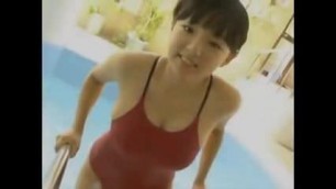 Ai Shinozaki - Red One-Piece Swimsuit