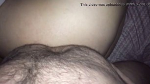 Cumshot on passedout wife's ass