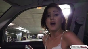 Sexy babe Renee Roulette gets fucked in a strangers car