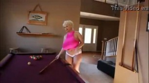 Huge Tits Fat Ass Claudia Marie Demonstrates Shooting Pool