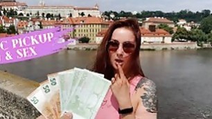 Czech Public Pickup Redhead Russian Tourist and Public BJ & Sex LeoKleo